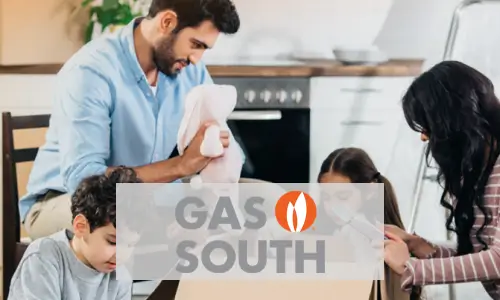 Gas South logo with background image
