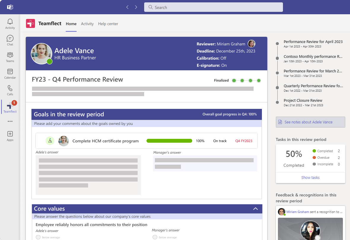 chief people officer performance review software