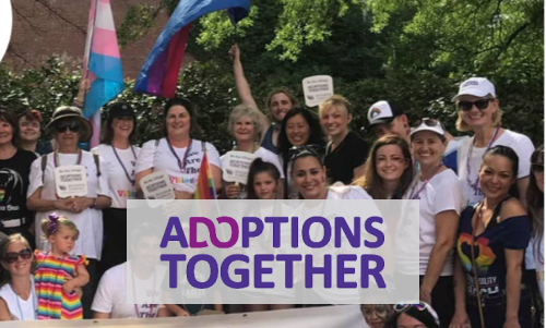 Adoptions together logo with background image